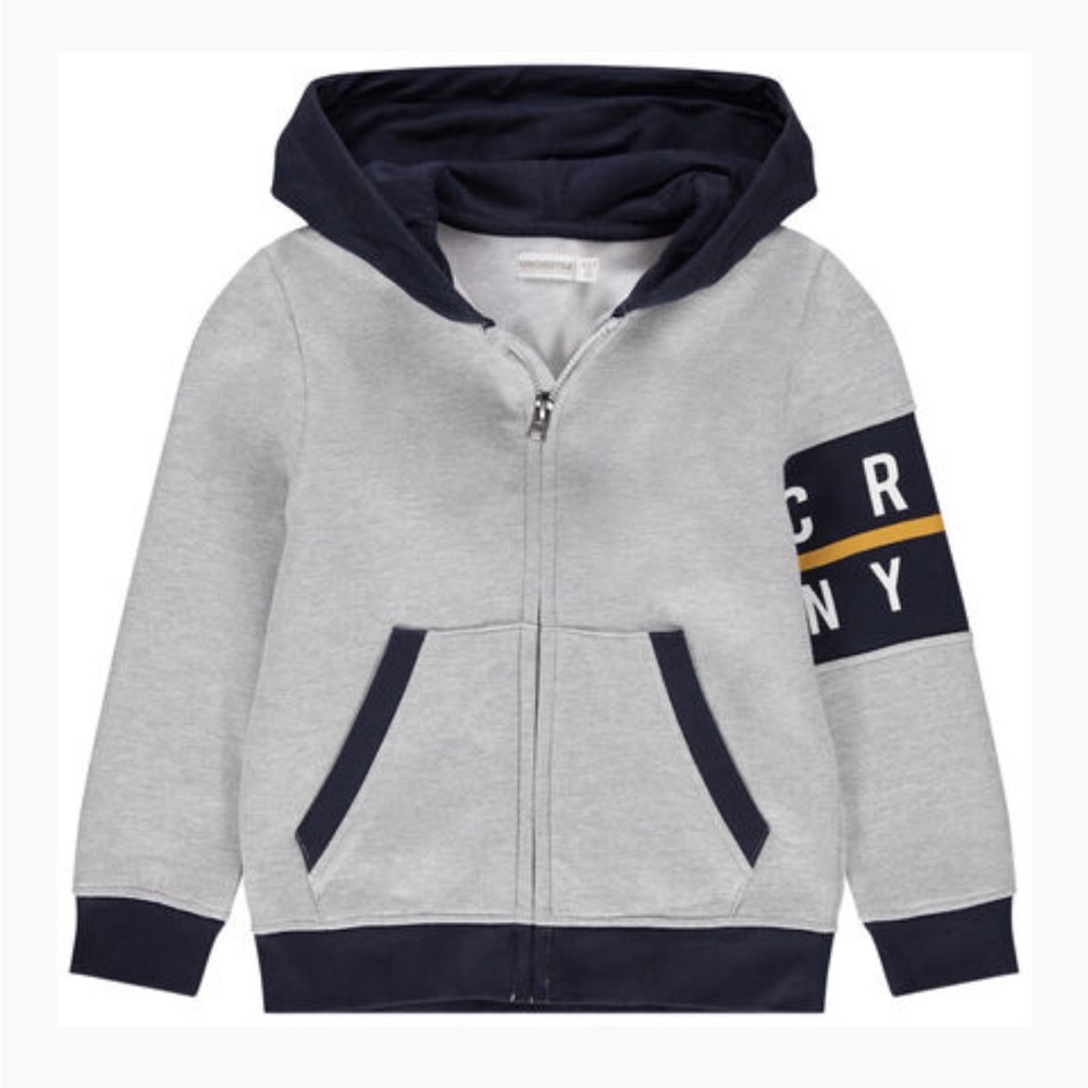 🇫🇷 ORCHESTRA NY City Brooklyn Fleece Lined Zip Up Hoodie /w Kangaroo Pocket